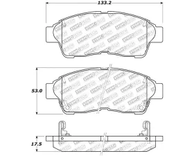StopTech Performance Brake Pads for Honda Civic 2006-2011, Red 308.0562