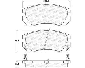 StopTech Brake Pads for Ford Mustang 2015-2023, Ceramic, Front, 308.0563