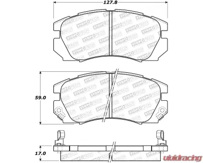StopTech Brake Pads for Ford Mustang 2015-2023, Ceramic, Front, 308.0563 - 308.05630