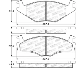 StopTech Performance Brake Pads for Honda Civic 2006-2011, Red 308.0569