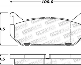 StopTech Performance Brake Pads for Honda Civic 2006-2011, Red, 308.0584