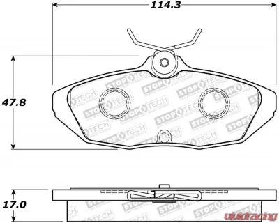 StopTech Brake Pads for Honda Civic 2006-2011, Ceramic, Front, 308.0599 - 308.05990