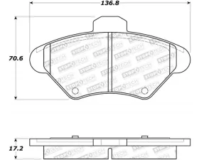 StopTech Brake Pads for Honda Civic 2016-2021, Ceramic, Front, 308.06