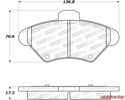 StopTech Brake Pads for Honda Civic 2016-2021, Ceramic, Front, 308.06 - 308.06000