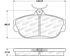 StopTech Brake Pads - Front, Ceramic, Red, for Honda Civic 2006-2011 - 308.0601