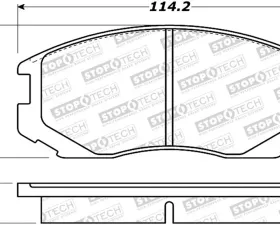 StopTech Performance Brake Pads for Honda Civic 2006-2011, Green, 308.0602