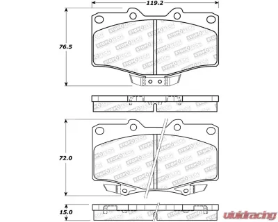 StopTech Brake Pads for Ford Mustang 2015-2023, Ceramic, Front, 308.0611 - 308.06110