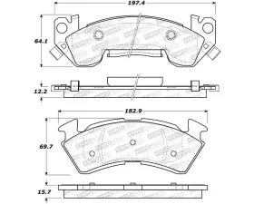 StopTech Performance Brake Pads for Audi A4 2002-2008, Red, 308.0614