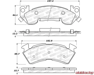 StopTech Performance Brake Pads for Audi A4 2002-2008, Red, 308.0614 - 308.06140