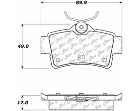 StopTech Brake Pads, Front, Red, for Ford Mustang 2015-2021, 308.0627