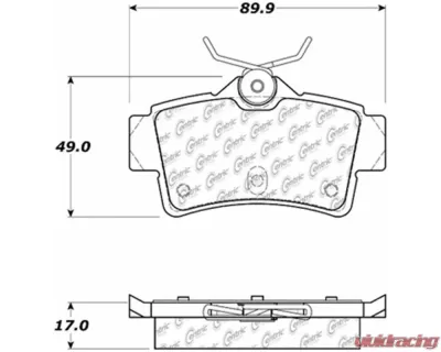 StopTech Brake Pads, Front, Red, for Ford Mustang 2015-2021, 308.0627 - 308.06270