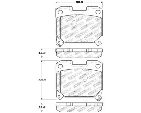 StopTech Brake Pads, Front, Ceramic, Red, for Honda Civic 2006-2011, 308.063