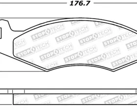 StopTech Brake Pads for Honda Civic 2006-2011, Front, Ceramic, 308.0651