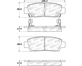 StopTech Performance Brake Pads for Ford Mustang 2015-2023, Red, 308.0672