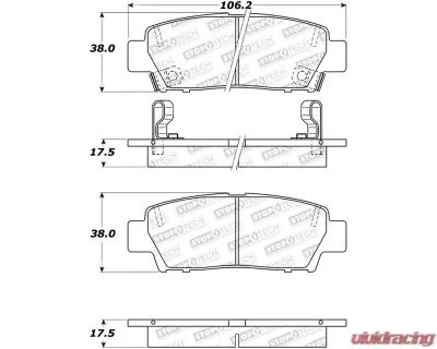 StopTech Performance Brake Pads for Ford Mustang 2015-2023, Red, 308.0672 - 308.06720
