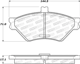 StopTech Brake Pads for Ford Mustang 2015-2023, Ceramic, Front 308.0678