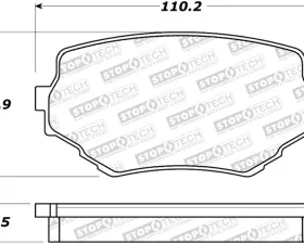 StopTech Brake Pads for Ford Mustang 2015-2023, Ceramic, Front, 308.068