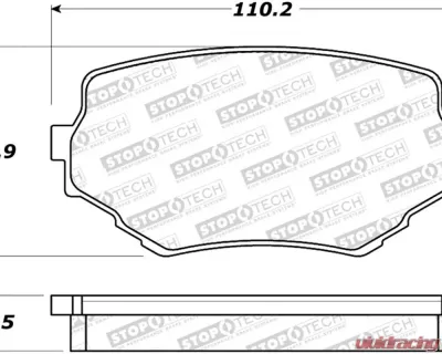 StopTech Brake Pads for Ford Mustang 2015-2023, Ceramic, Front, 308.068 - 308.06800