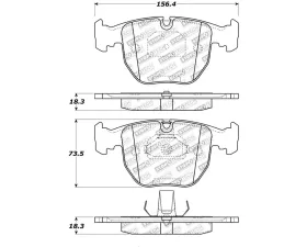 StopTech Brake Pads Front Set for Honda Civic 2006-2011, Red 308.0681