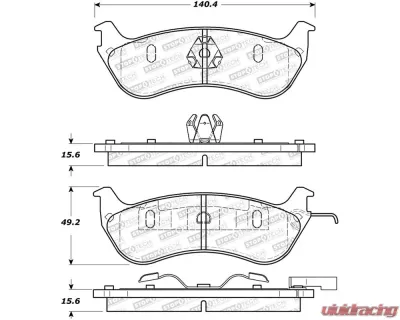 StopTech Brake Pads - Front, Ceramic, Red, for Honda Civic 2006-2011, 308.069 - 308.06900