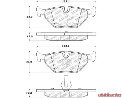 StopTech Brake Rotor, Front, Black, Ford Mustang 2015-2023, 308.0692 - 308.06920