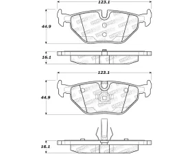 StopTech Rear Brake Pads with Shims/Hardware for Saab 9-5 1999-2010, 308.06922