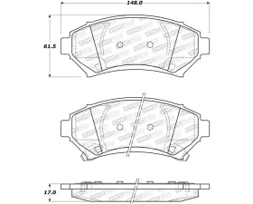 StopTech Brake Pads - Front, Red, for Honda Civic 2006-2011, 308.0699
