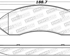 StopTech Street Brake Pads with Shims/Hardware Dodge Rear Red 308.07021