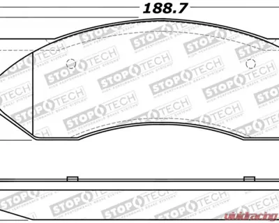 StopTech Street Brake Pads with Shims/Hardware Dodge Rear Red 308.07021 - 308.07021