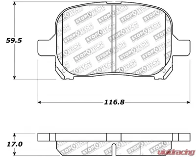 StopTech Brake Rotor Set - Front, Black, for Honda Civic 2006-2011, 308.0707 - 308.07070