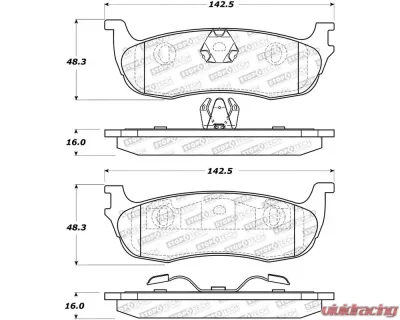 StopTech Brake Pads for Ford Mustang 2015-2023, Ceramic, Front, 308.0711 - 308.07110