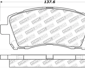 StopTech Brake Pads for Honda Civic 2006-2011, Front, Red, 308.0721
