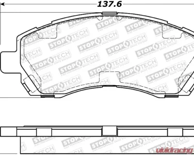 StopTech Brake Rotor, Front, Silver, for Ford Mustang 2015-2023, 308.0722 - 308.07220