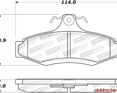 StopTech Brake Rotor, Front, Black, for Ford Mustang 2015-2023, 308.0724 - 308.07240