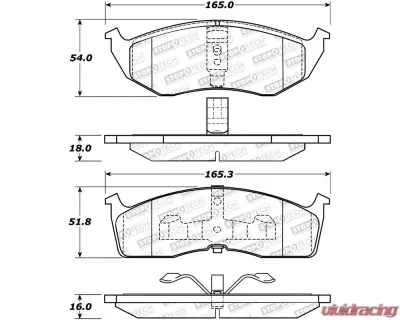 StopTech Brake Rotor, Front, Black, Ford Mustang 2015-2023, 308.073 - 308.07300