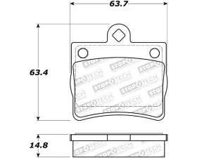 StopTech Brake Rotor, Front, Silver, Ford Mustang 2015-2023, 308.0739