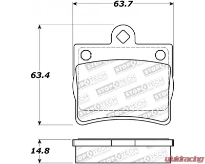 StopTech Brake Rotor, Front, Silver, Ford Mustang 2015-2023, 308.0739 - 308.07390