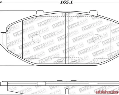 StopTech Brake Rotor Set, Front, Silver, Ford Mustang 2015-2023, 308.0748 - 308.07480
