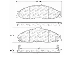 StopTech Brake Pads for Ford Mustang 2015-2023, Ceramic, Front, 308.0749