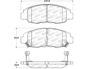 StopTech Street Brake Pads Front with Shims & Hardware Honda Accord 98-02 308.07641