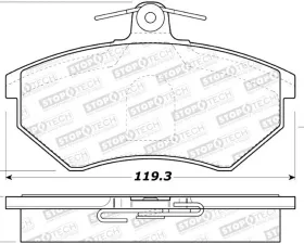 StopTech Brake Pads for Honda Civic 2006-2011, Ceramic, Front, 308.078