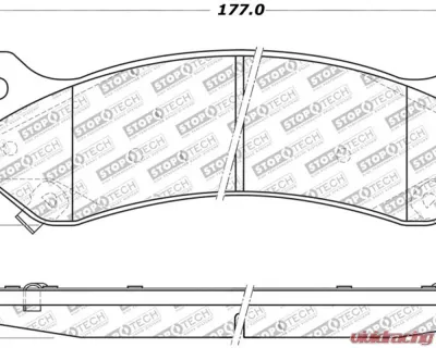 StopTech Brake Rotor, Front, Slotted, Black, Ford Mustang 2005-2014 308.0785 - 308.07850