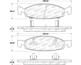 StopTech Brake Pads, Ceramic, Front, Black - Honda Civic 2006-2011 308.079