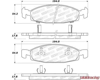 StopTech Brake Pads, Ceramic, Front, Black - Honda Civic 2006-2011 308.079 - 308.07900