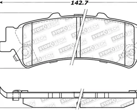 StopTech Brake Pad Set - Front, Ceramic, Red - Ford Mustang 2015-2023 308.0792