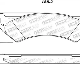 StopTech Performance Brake Pads for Honda Civic 2006-2011, Red 308.0802