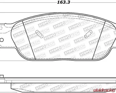 StopTech Brake Pads, Front, Ceramic, Red, Ford Mustang 2015-2021, 308.0805 - 308.08050