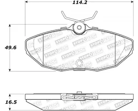 StopTech Brake Pads for Honda Civic 2006-2011, Front, Ceramic, 308.0806