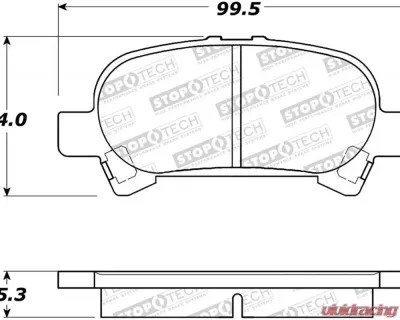 StopTech Brake Pads for Honda Civic 2006-2011, Ceramic, Front 308.0828 - 308.08280