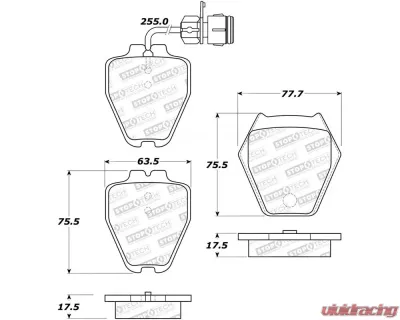 StopTech Street Brake Pads Front with Shims, Audi A8 Quattro 2000-2003, 308.08391 - 308.08391